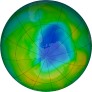 Antarctic ozone map for 2025-11-22